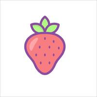 A strawberry icon on a white background vector