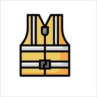 A yellow vest with a black belt on it vector