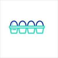 Eggs in a basket icon vector
