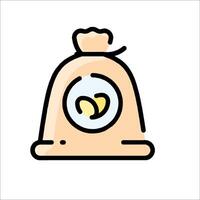 A bag with a heart inside it on a white background vector