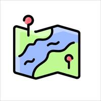 Map icon illustration vector