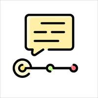A speech bubble and a line of dots vector