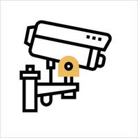 A black and white image of a security camera vector