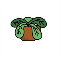 A plant in a pot on a white background vector