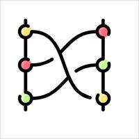 A line drawing of a line with a dot in the middle vector