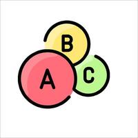 A colorful logo with the letters abc vector