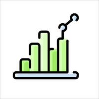 A graph chart icon with a bar chart vector