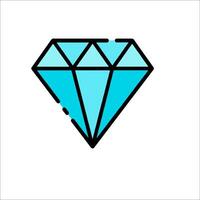 A blue diamond icon on a white background vector