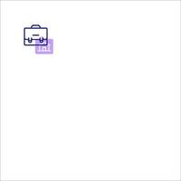 A white background with a purple line and a purple box vector