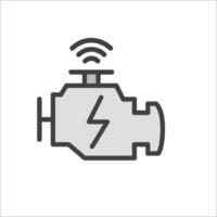 A black and white image of a wireless device vector