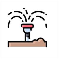 A water spout is coming out of a faucet vector