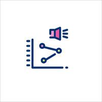 A line icon of a person holding a megaphone vector