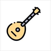 A guitar icon on a white background vector