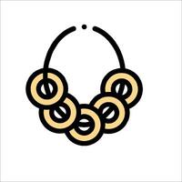 A necklace with a chain on it vector