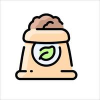 A cartoon jar with a green leaf on it vector