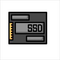 A ssd is shown on a white background vector