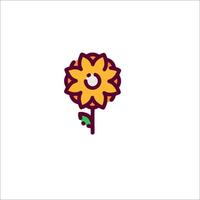 A flower with a smiley face on it vector