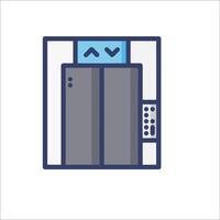 A flat icon of a elevator vector