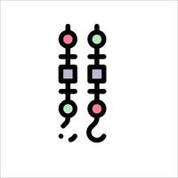 A pair of beads with different colors on them vector