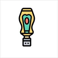 A usb drive with a green light on it vector
