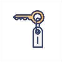 Key icon, illustration, line style vector