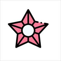 A pink star with a white background vector