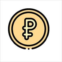 A coin with the symbol for the pound sign vector