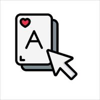 A playing card with a heart and arrow pointing to it vector