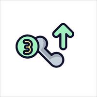 A phone with a green arrow pointing up vector