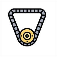 A chain with a wheel on it vector
