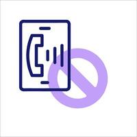 No call sign icon vector