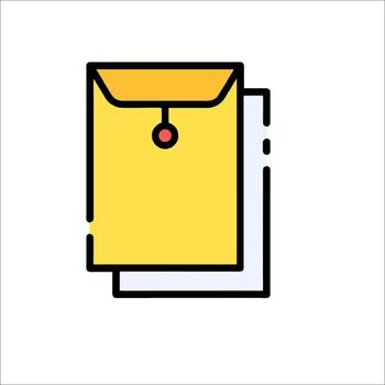 An envelope icon on a white background vector