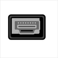 A black and white image of a computer monitor vector