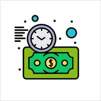 Money and clock icon illustration vector