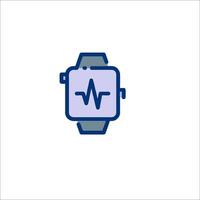 A watch with an ecg on it vector