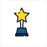 A star on a trophy icon on a white background vector