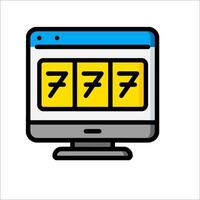 A computer screen with a dollar sign on it vector