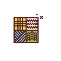 A square with different colors and patterns vector