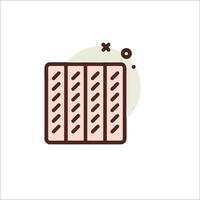 A line drawing of a bar of soap vector