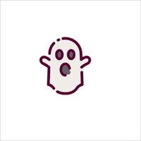 A ghost with a face and a nose vector