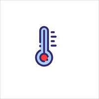 A thermometer icon on a white background vector