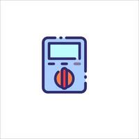 A small electronic device with a clock on it vector