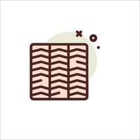 A square pattern with a chevron pattern vector