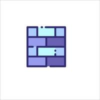 A blue and purple square icon on a white background vector
