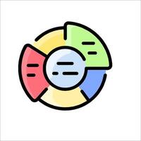 A colorful icon of a circular diagram vector