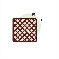 A square with a lattice pattern on it vector