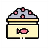 Fish in a box icon illustration vector