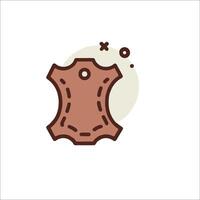 A brown leather belt with a hole in it vector