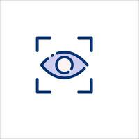 An eye icon on a white background vector