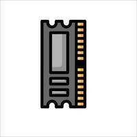 A memory module icon on a white background vector